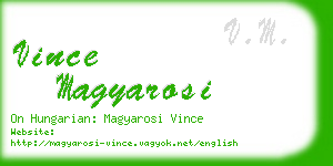 vince magyarosi business card